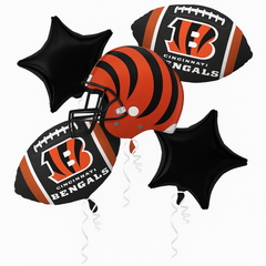 Cincinnati Bengals Metallic Balloon Bouquet