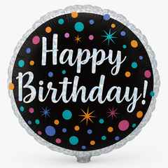 17" Polka Dot Foil Birthday Balloon
