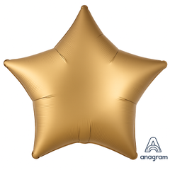 Gold Satin Star Foil Balloon - 18 Inch