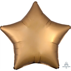 Gold Satin Star Foil Balloon - 18 Inch