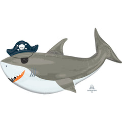 Ahoy Pirate Shark Super Shape Foil Balloon