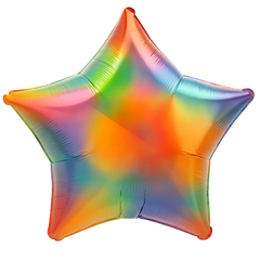 Iridescent Rainbow Star Foil Balloon - 18 Inch