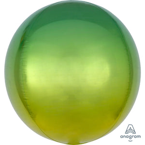 Yellow & Green Ombre Orbz Foil Balloon 16 inch
