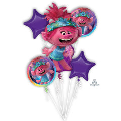 Trolls Celebration Foil Balloon Bouquet - 5 Piece Set