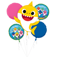 Baby Shark Foil Balloon Bouquet - 5 Piece Set