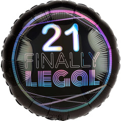 Finally 21 Birthday Foil Balloon