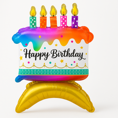Colorful Birthday Cake Foil Balloon