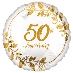 Elegant 50th Anniversary Foil Balloon
