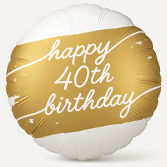 Golden Age 40th Birthday Foil Balloon