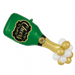 Cheers Champagne Bottle Foil Balloon
