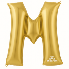 Metallic Gold Letter M Foil Balloon