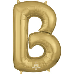 Gold Letter B Foil Balloon - Metallic Super Shape