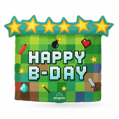 Pixel Party SuperShape Foil Birthday Balloon