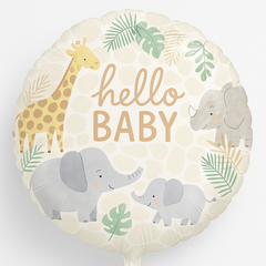 Soft Jungle Baby Shower Foil Balloon