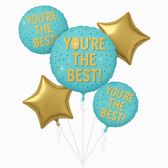 "You're the Best" Foil Balloon Bouquet - 5 Piece Set