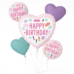 Spa-Themed Birthday Foil Balloon Bouquet