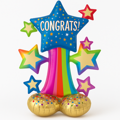 Colorful Stars Congratulations AirLoonz Balloon