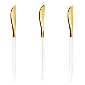 Trendables Knives White/Gold | 20 Count