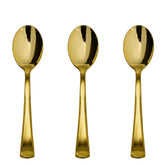 Exquisite Classic Gold Plastic Tea Spoons | 20 Count