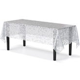 White Lace Plastic Table Cover | Case of 48