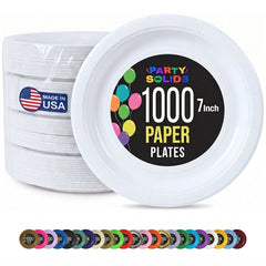7 in. White Paper Plates | Case of 1000