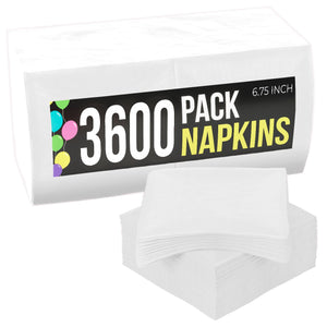 White Luncheon Napkins - 6.75 in. x 6.75 in. | Case of 3600