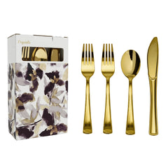 Exquisite Classic Gold Cutlery Combo - 80 Ct.