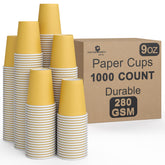 9 Oz. Yellow Paper Cups | Case of 1000