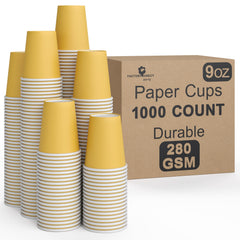 9 Oz. Yellow Paper Cups | Case of 1000