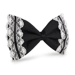 Dark Creepy Doll Lace Bow Headband - Halloween Costume Accessory