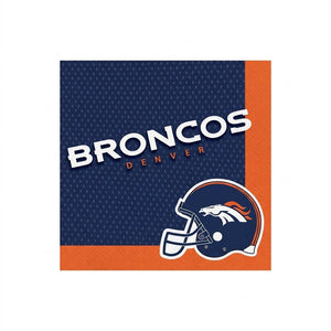 Denver Broncos NFL Lunch Napkins - 6.5 In. x 6.5 In.