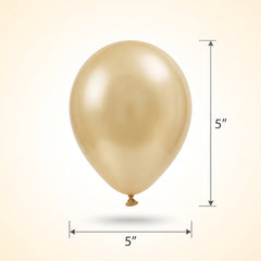 Gold Pearl 5" Mini Latex Balloons - 50 Pack