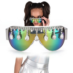 Dazzling Metal Frame Festival Glasses