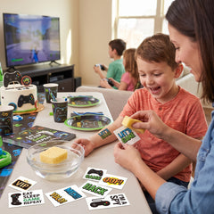 Party Town Gamer-Themed Temporary Tattoos, 8-Pack