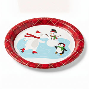 Festive Holiday Fun Paper Plates - 6.75" Round