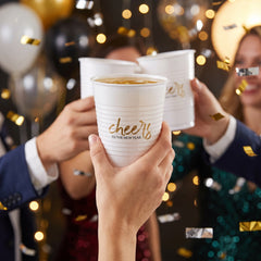 "Cheers To The New Year" 16oz Plastic Tumblers - 25 Pack
