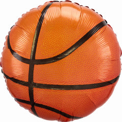 17-Inch Foil Basketball Mylar Balloon