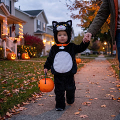 Infant Cuddly Black Cat Halloween Costume (12-24M)