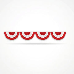 Canada Day Red and White Bunting Banner - 11 ft