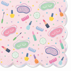 Spa Party Luncheon Napkins - 6.5 In. x 6.5 In. - Fun and Stylish Birthday Tableware