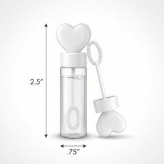 Heart-Shaped Wedding Bubble Favors - 36 Pack