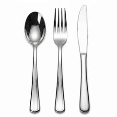 Premium Metallic Silver Cutlery Set - 80 Count