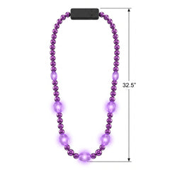 Purple Light-Up Bead Necklace