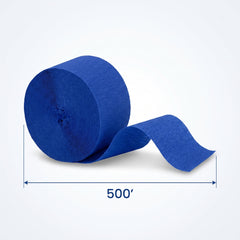 Jumbo Royal Blue Crepe Streamer | 500ft.