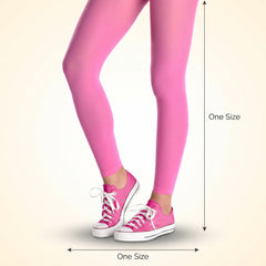 Bright Pink Footless Tights - Fun and Cheerful Legwear Accessory