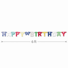Colorful Happy Birthday Letter Banner - 7.3 Feet
