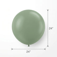 Premium 24" Sage Green Latex Balloons - Pack of 4
