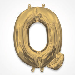 Gold Letter "Q" Foil Balloon | 16" Air-Filled