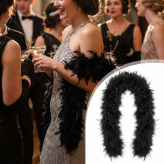 Elegant Black Feather Boa - 72" Costume Accessory