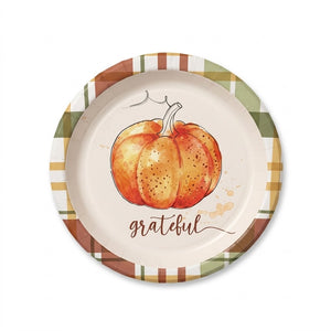 Harvest Grateful 8.5" Round Paper Plates